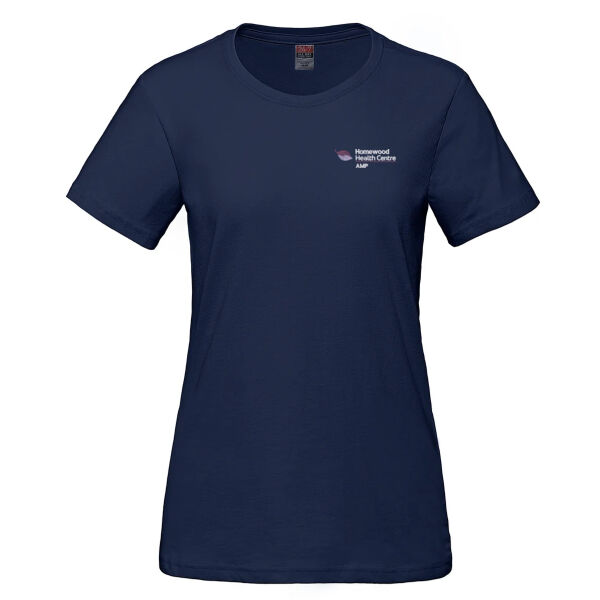 Embroidered Ladies Ring Spun Combed Cotton T-Shirt Thumbnail