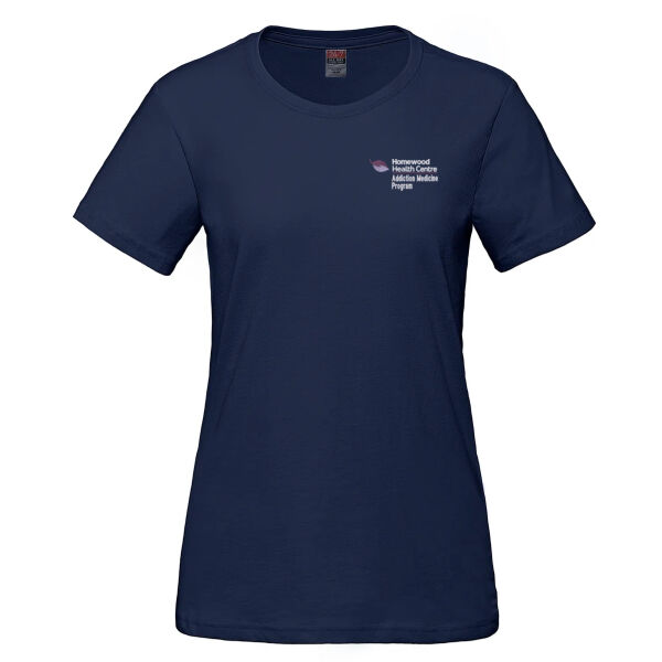 Embroidered Ladies Ring Spun Combed Cotton T-Shirt Thumbnail