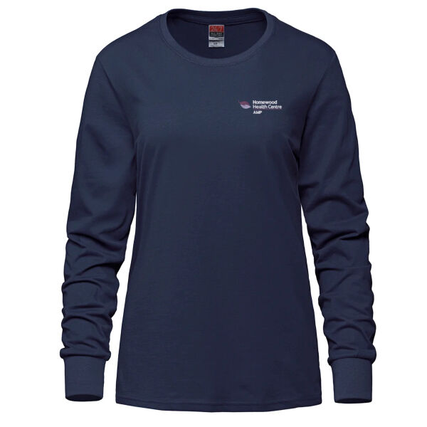 Personalized Embroidered  Ladies Ring Spun Combed Cotton Long Sleeve 3 Thumbnail